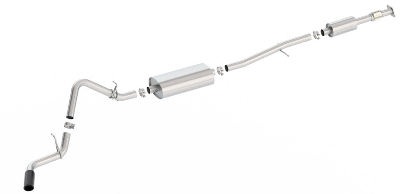 Borla S-Type Cat-Back 19-20 Chevrolet Silverado Side Exit Exhaust - Black Chrome Tip Catback Borla