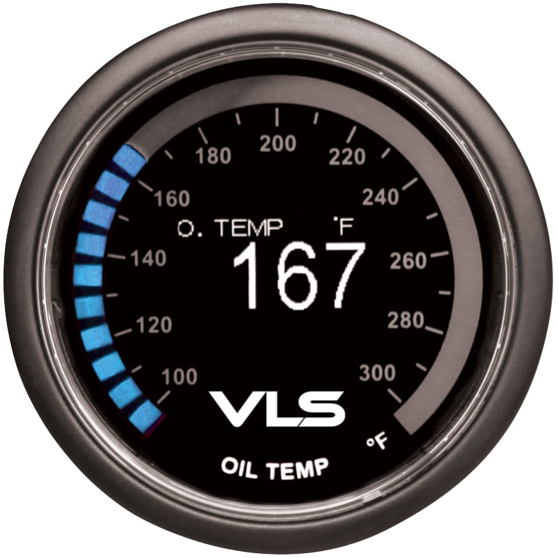 Revel VLS 52mm 100-300 Deg F Digital OLED Oil Temperature Gauge Gauges Revel