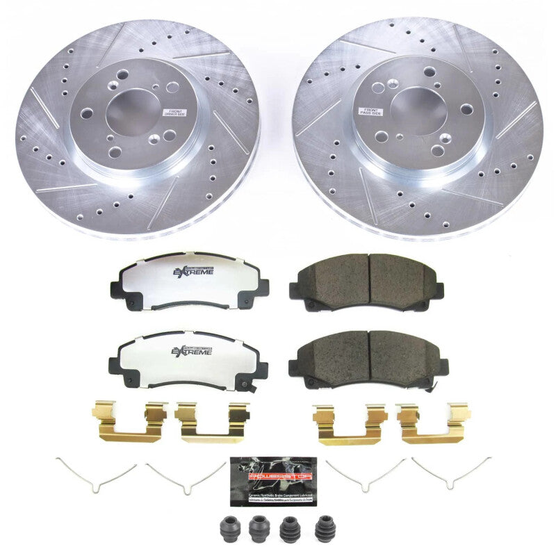 Power Stop 12-14 Honda Ridgeline Front Z26 Street Brake Kit Brake Kits - Performance D&S PowerStop