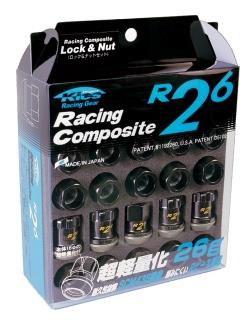 Project Kics 12X1.50 Black R26 Lug Nuts - 16+4 Lug Nuts Project Kics