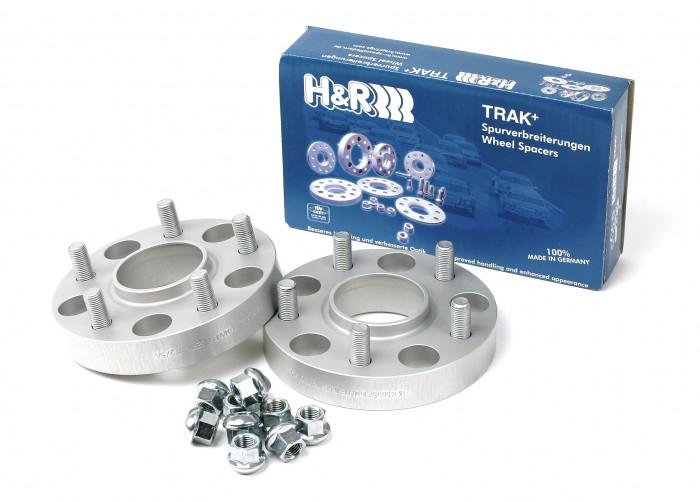 H&R Trak+ 25mm DRM Wheel Adaptor Bolt 5/114.3 Center Bore 66.2 Stud Thread 12x1.25 - Black Wheel Spacers & Adapters H&R
