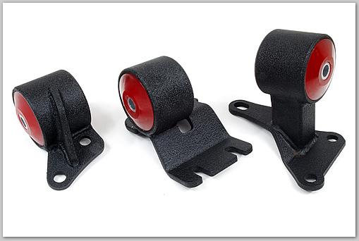 Innovative 90-93 Integra B-Series Black Steel Mounts 75A Bushings Engine Mounts Innovative Mounts