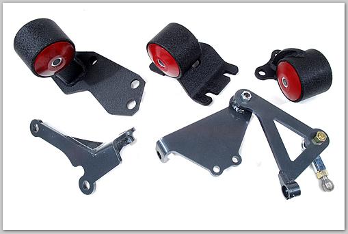 Innovative 88-91 Civic B-Series Black Steel Mounts 60A Bushings (Cable to Hydro Conversion) Engine Mounts Innovative Mounts